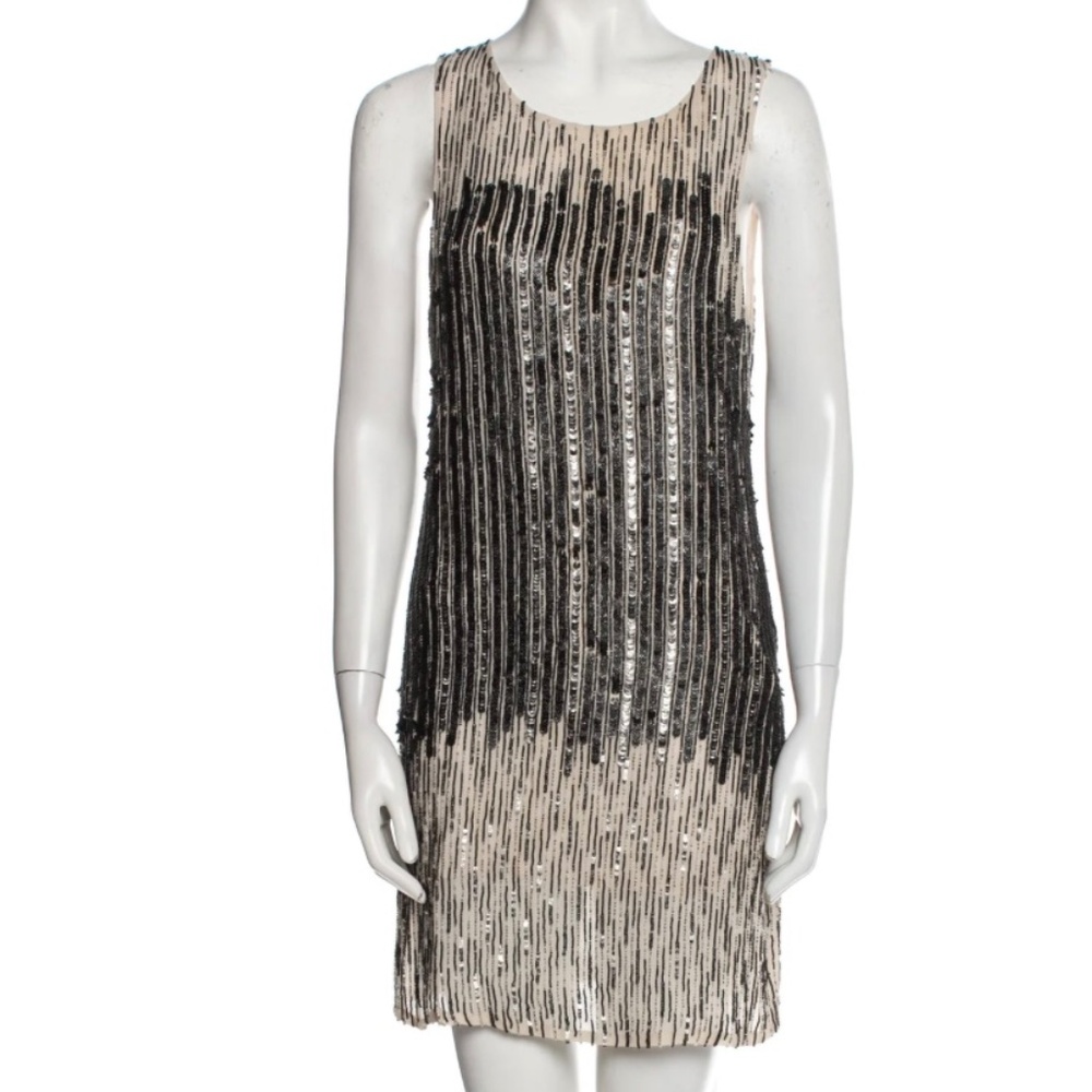 Alice + Olivia Silk Beaded Minis Dress, XS